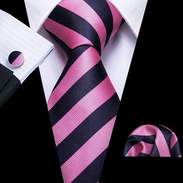 Pink Bird Diagonal top Stripes Cufflinks