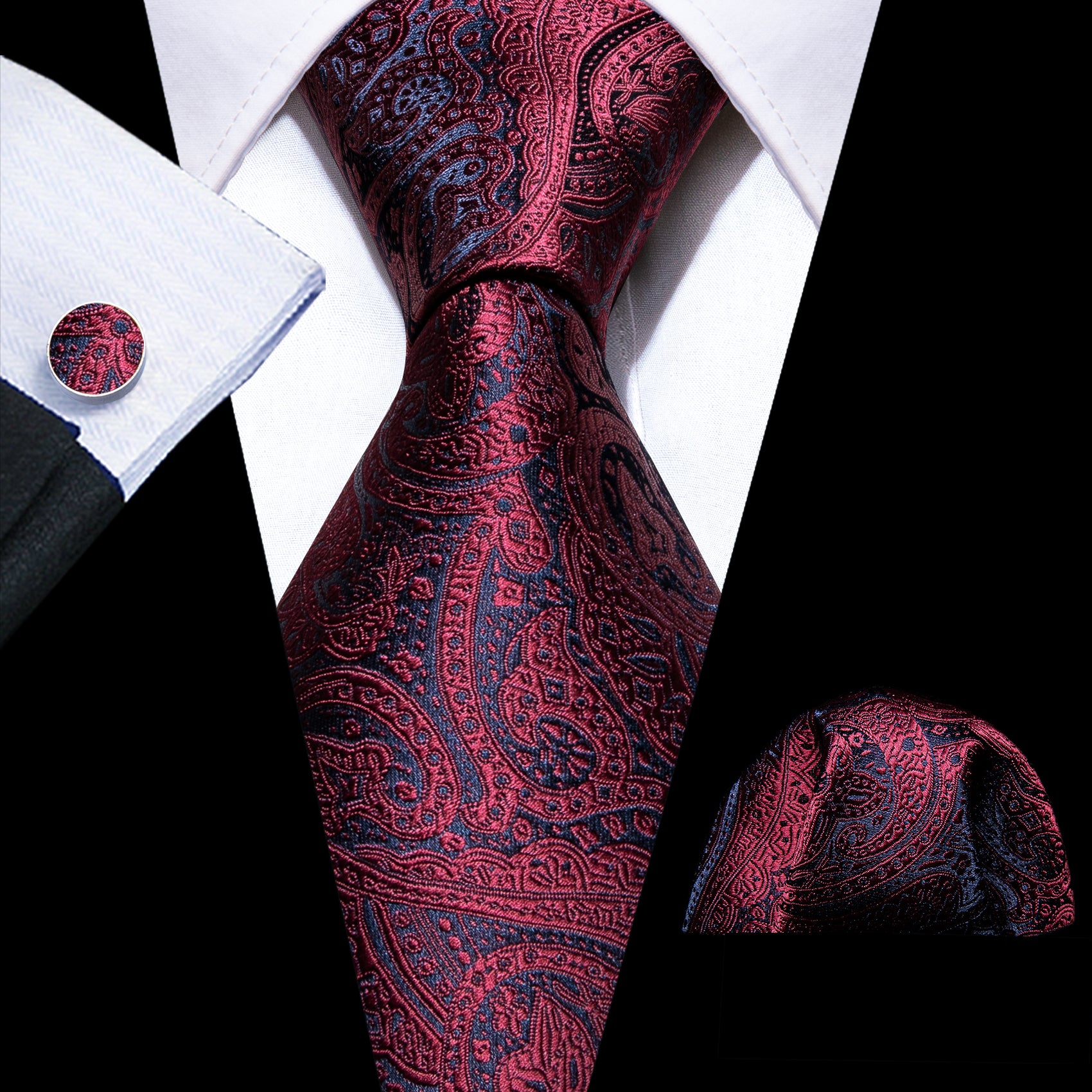 burgandy tie