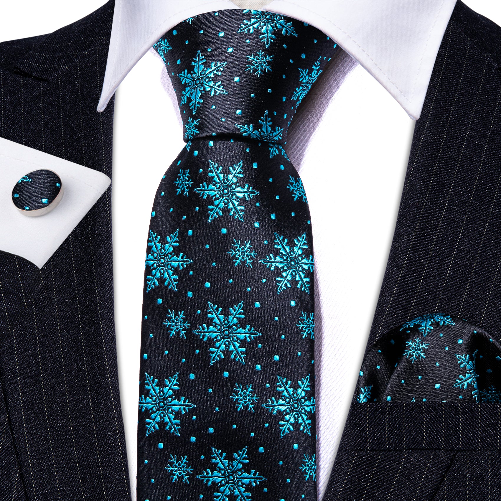 christmas tie black