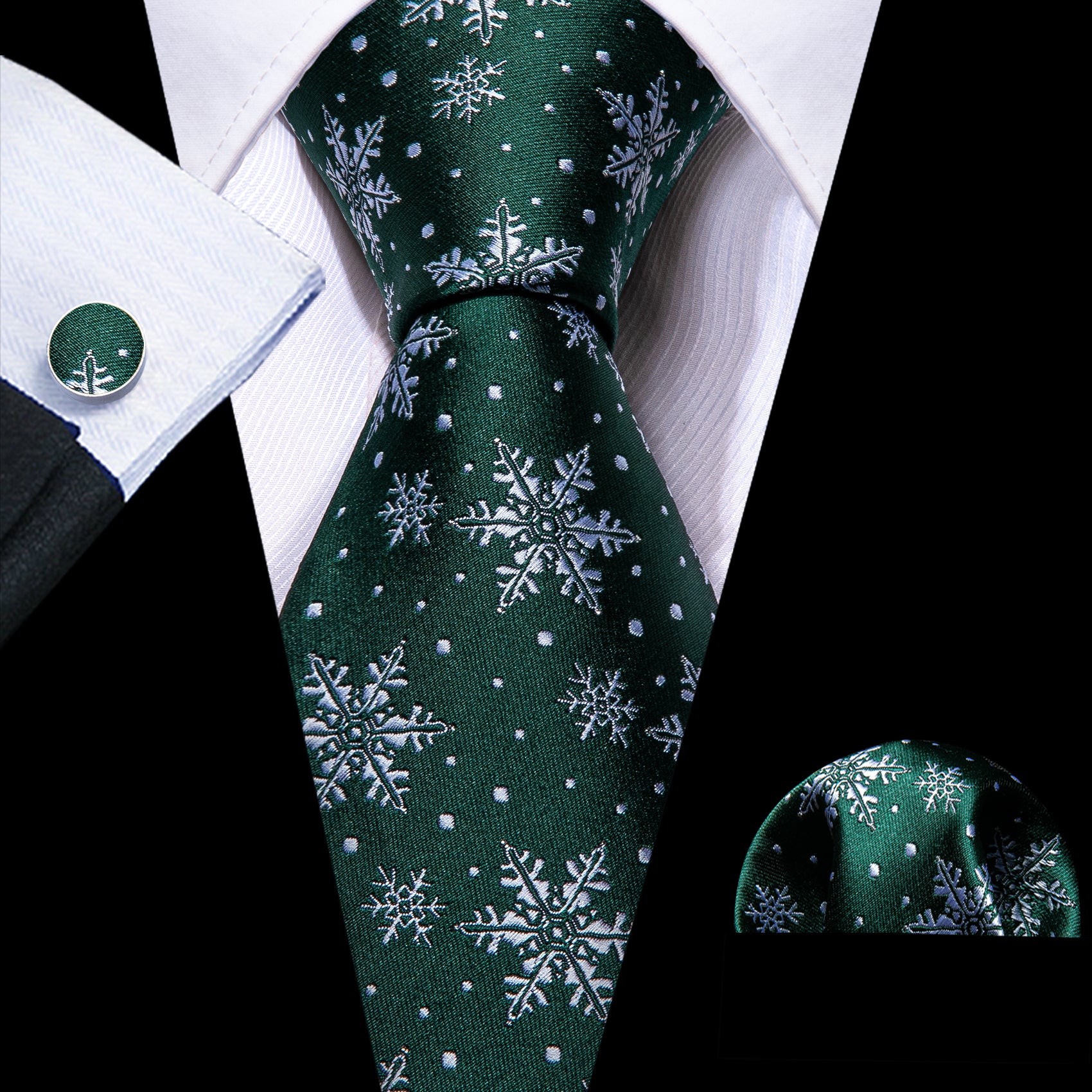 mens green christmas tie