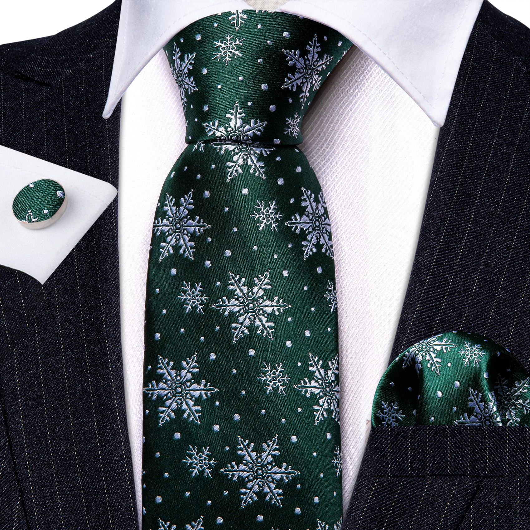 green christmas necktie