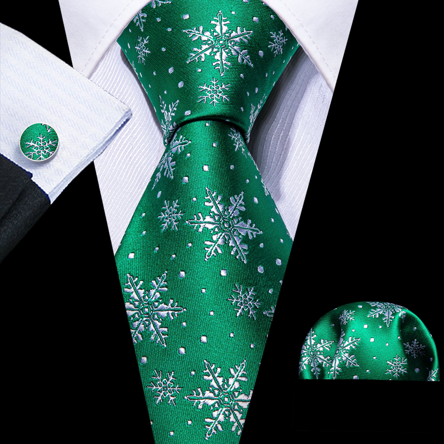 green christmas tie