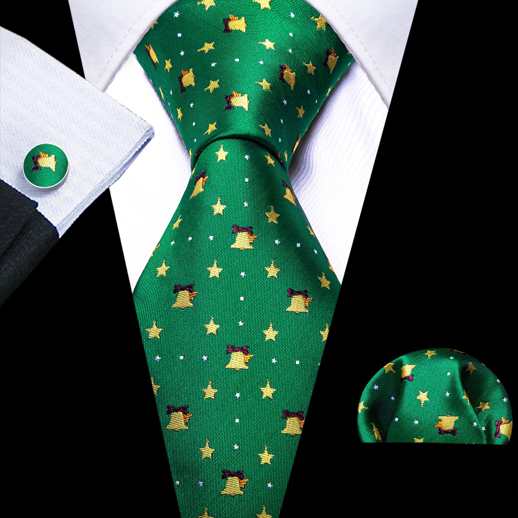 green christmas tie