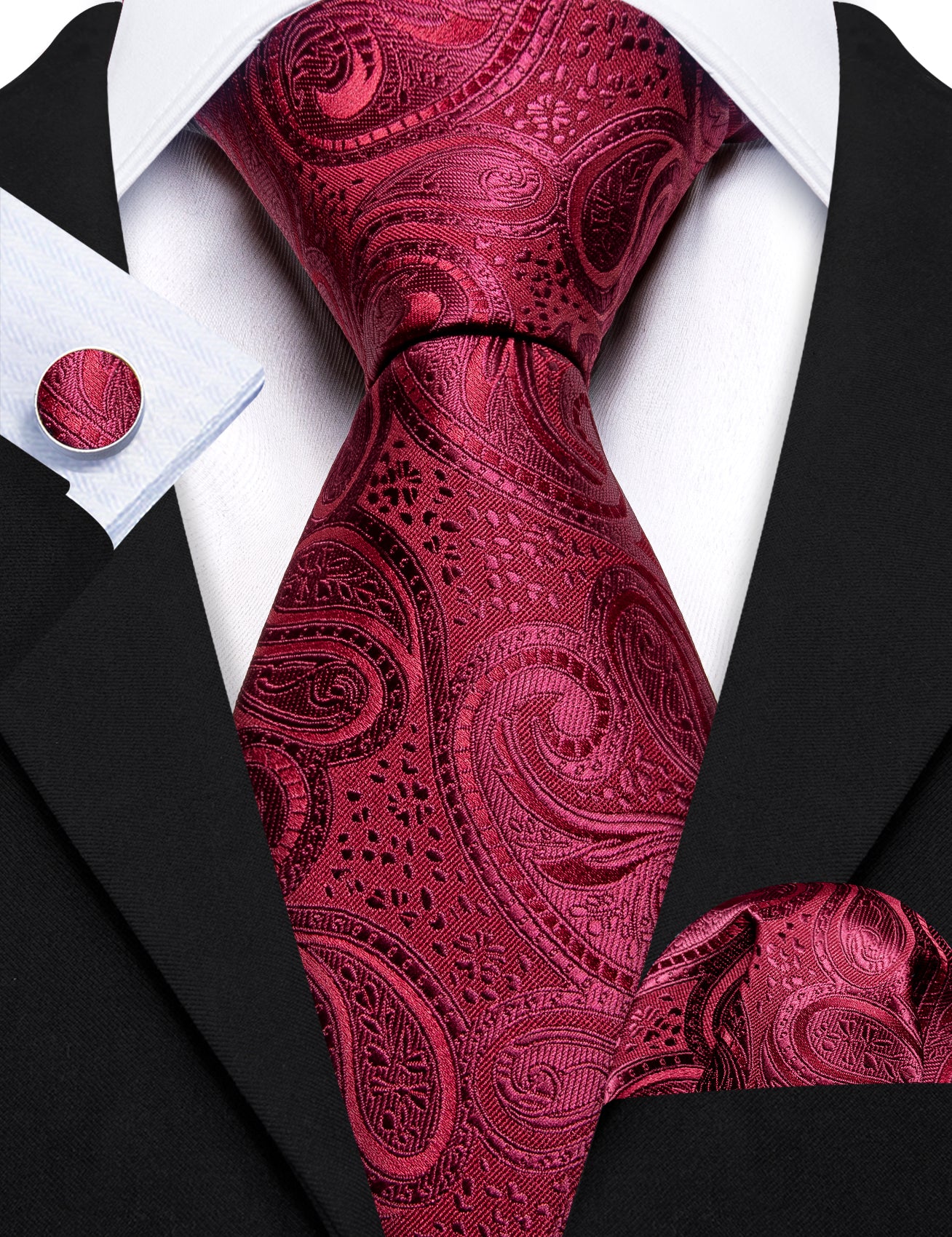 solid burgundy tie